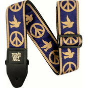 Ernie Ball 4699 Navy Blue and Beige Peace Love Dove Jacquard Strap