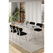 Hanah Home Trpezarijski set, 5 komada, Crni