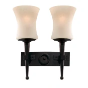 Searchlight 0812-2BK - Zidna svetiljka CARTWHEEL 2xE27/60W/230V