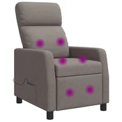 vidaXL Masirni ležalnik Taupe Blago