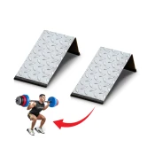 Rampa za čučanj - iz dva dela Iron Sport širina dela 15cm - brodski lim i gumena zaštita
