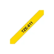 Brother TZe-611 laminirana traka 6 mm crno na žutom, 8 m
