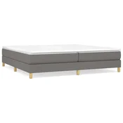 Vidaxl Posteljni okvir z vzmetmi temno siv 200x200 cm blago