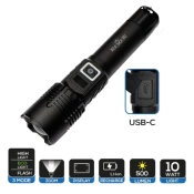 Rucna LED Svjetiljka | 10W 500lm | USB-C Punjiva | LED Zaslon | REXER