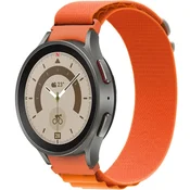 GS Najlonski pašček za Samsung Galaxy Watch 4/5/6/7/FE 40/42/43/44/45/46/47 mm, oranžen