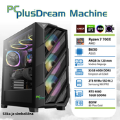 PCPLUS Dream Machine Ryzen 7 7700X 32GB 2TB NVMe SSD GeForce RTX 4080 16GB igrace stolno racunalo