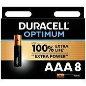 DURACELL Duracell Optimum micro (aaa)-baterija alkalno-manganov 1.5 V 8 kos, (20640893)