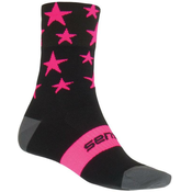 Sensor Ponožky Stars černá/růžová