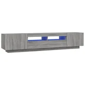 Vidaxl Komplet TV omaric LED 2-delni siva sonoma inženirski les