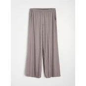 Sinsay - Wide leg pantalone sa džepovima i mješavinom viskoze - braon
