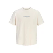 JACK & JONES Majica  bež / modra / bela