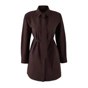 Trendyol Milla ženska haljina Brown Tie Short / Mini Woven Shirt Dress Twoaw26El00279, braon