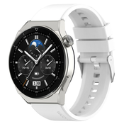 Silikonski remen za a Huawei Watch GT 2 Pro - sa srebrnom kopcom - bijeli