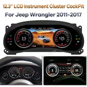 12.3” Digital Dashboard Panel Virtual Instrument Cluster CockPit LCD Speedometer for Jeep Wrangler JK 2011-2017 Linux OS