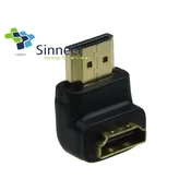 SINNECT ADAPTER HDMI -> HDMI M/F kotni 90st, Sinnect (12.302)