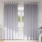 vidaXL Zavese z zavesami 2 pcs Metalno siva 245 x 140 cm Poliester