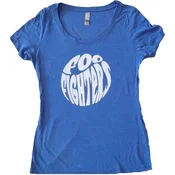 Foo Fighters 70s Logo (Ex-Tour) Blue M Ženske Majica