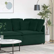 Modularni kutni kauc s jastucima tamnozelene boje 100 cm