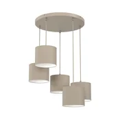 Luster na sajli ARDEN 5xE27/15W/230V precnik 44 cm bež