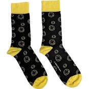 Nirvana Nogavice Outline Happy Faces Black 36-40
