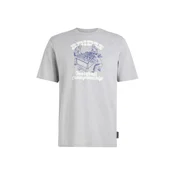 ADIDAS SPORTSWEAR Funkcionalna majica temno modra / pegasto siva / bela
