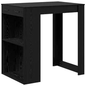 Vidaxl Barska miza Črna Orehovina 102 x 70 x 103,5 cm Konstruiran les