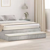 Ladice za krevet s ladicama Betonski sivi 160 x 36,5 x 16,5 cm