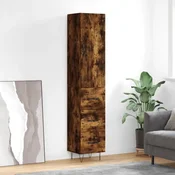 Vidaxl Visoka omara dimljeni hrast 34,5x34x180 cm inženirski les