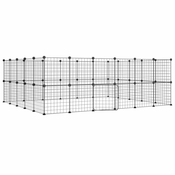Kavez za ljubimce s 44 panela i vratima crni 35 x 35 cm celicni
