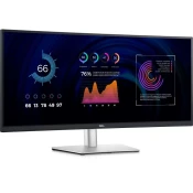 86.4cm/34“ (3440x1440) Dell P3424WE WQHD IPS Curved 21:9 60Hz 5ms HDMI DP USB hub VESA Black/Silver