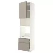 METOD / MAXIMERA Visoki element za ugradne uredaje, bela/Upplöv tamnobež, mat, 60x60x240 cm