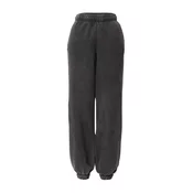Womens High Waist Stone Washed Sweat Pants Pants Black