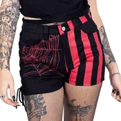 Ženske kratke hlače HEARTLESS - ARACHNE - BLACK/RED - SH-ARHE-BR