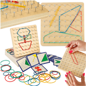 Lesena ustvarjalnica za spretne prstke - Geoboard
