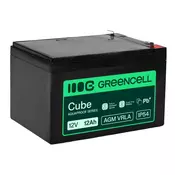Green Cell AGM VRLA 12V 12Ah akumulator bez održavanja za blagajne, igračke, kamere (151x98.5x95mm)