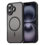 Hibridni ovitek HaloFrost II MagSafe za iPhone 16 Plus - black