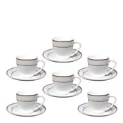 Sigma Set šoljica za kafu QRD2518-B, 6 komada, 140 ml, Beli