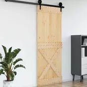vidaXL Vrata NARVIK Naravna 90 x 210 cm Masiven borov les