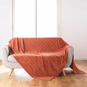Opečnato oranžno pregrinjalo iz mikroflanele 180x220 cm Arya – douceur dintérieur