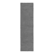Siv ročno tkan volnen tekač 80x230 cm Harris Boucle – Flair Rugs