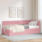 vidaXL vidaXL Kotni okvir postelje z matrico z vzglavjem 2 pcs Siva Žamet, (5000155912)
