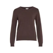 Vila Noos Ril O-Neck L/S - Coffee Bean Kostanjeva