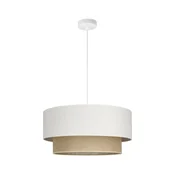 Luster na sajli NATIA 1xE27/60W/230V, precnik 45 cm, bela/braon