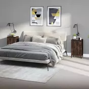 Vidaxl vidaXL Nočne omarice, komplet 2 kosov, dimljen hrast, 40x35x70 cm