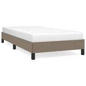 Vidaxl posteljni okvir brez vzmetnice Taupe 90x190cm Tkanina