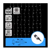 Aigostar - LED spoljašnji svetlosni lanac 100xLED/8 funkcija 4x1m IP44 hladno bela
