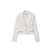 Mayoral Suknjič 6403 Bela Regular Fit