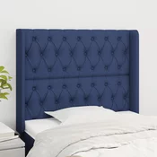 Vidaxl vidaXL Vzglavnik s krilci moder 93x16x118/128 cm blago
