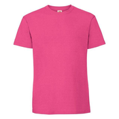 Pink Mens T-shirt Iconic 195 Ringspun Premium Fruit of the Loom