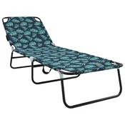 Vidaxl Zložljiv ležalnik večbarvno 188 x 57 x 86,5 cm Poliester